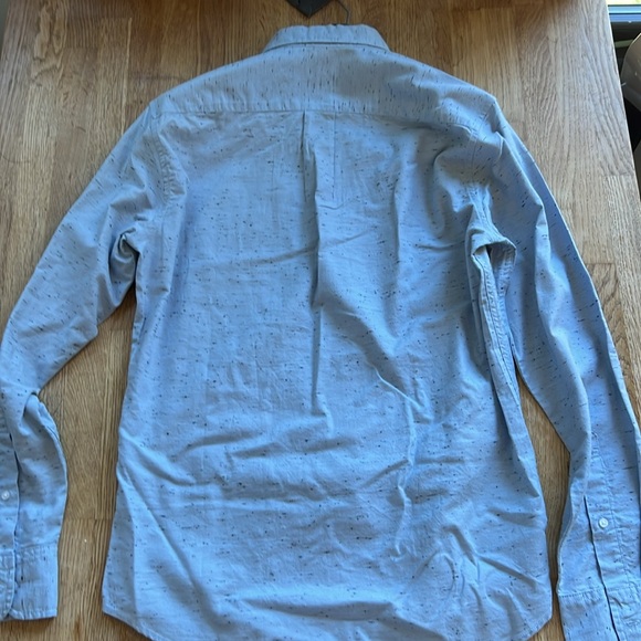 New with tags, J. Crew factory Marled Cotton Shirt sz Small in Ice blue - Picture 4 of 6